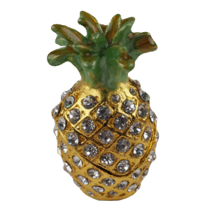 Crystal Gold Pineapple Trinket Box (LO24143)