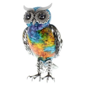 Country Living Hand Painted Metal Owl