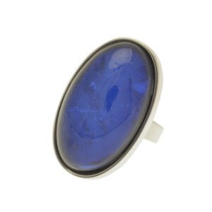 Miss Milly - Chunky Blue Foil Resin Ring (FE364DBIP)
