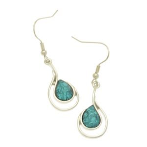 Miss Milly - Forest Green Foil Earrings (FE425AXIP)