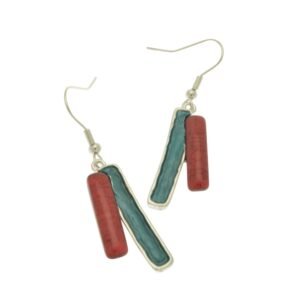 Miss Milly - Red and Green Dangly Earrings (FE122AXMB) SALE
