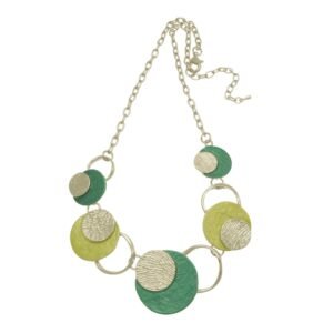 Miss Milly - Bold Green Disc Necklace (FN654GN) SALE