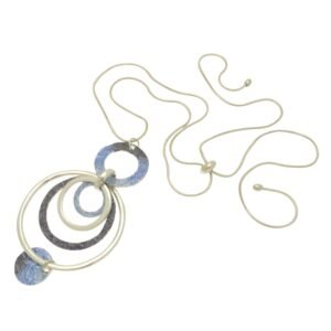 Miss Milly - Long Blue Hoop Necklace (FN784BL) SALE