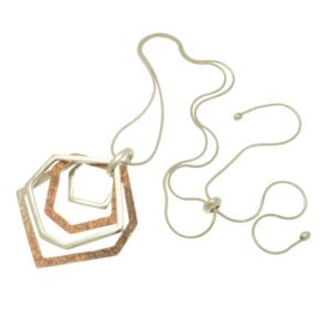 Miss Milly - Long Caramel Hexagon Adjustable Necklace (FN782BN) SALE