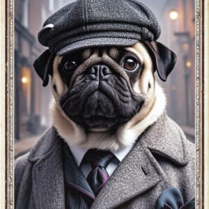 Animal Metal Sign Pug