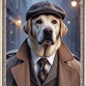 Animal Metal Sign Yellow Labrador