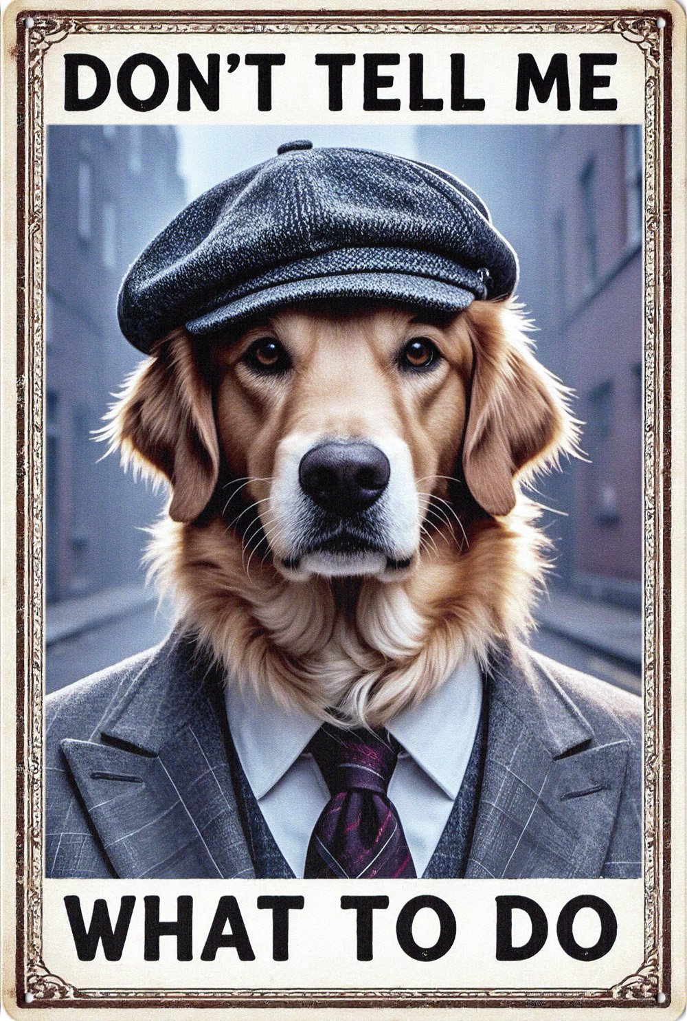 Animal Metal Sign Golden Retriever