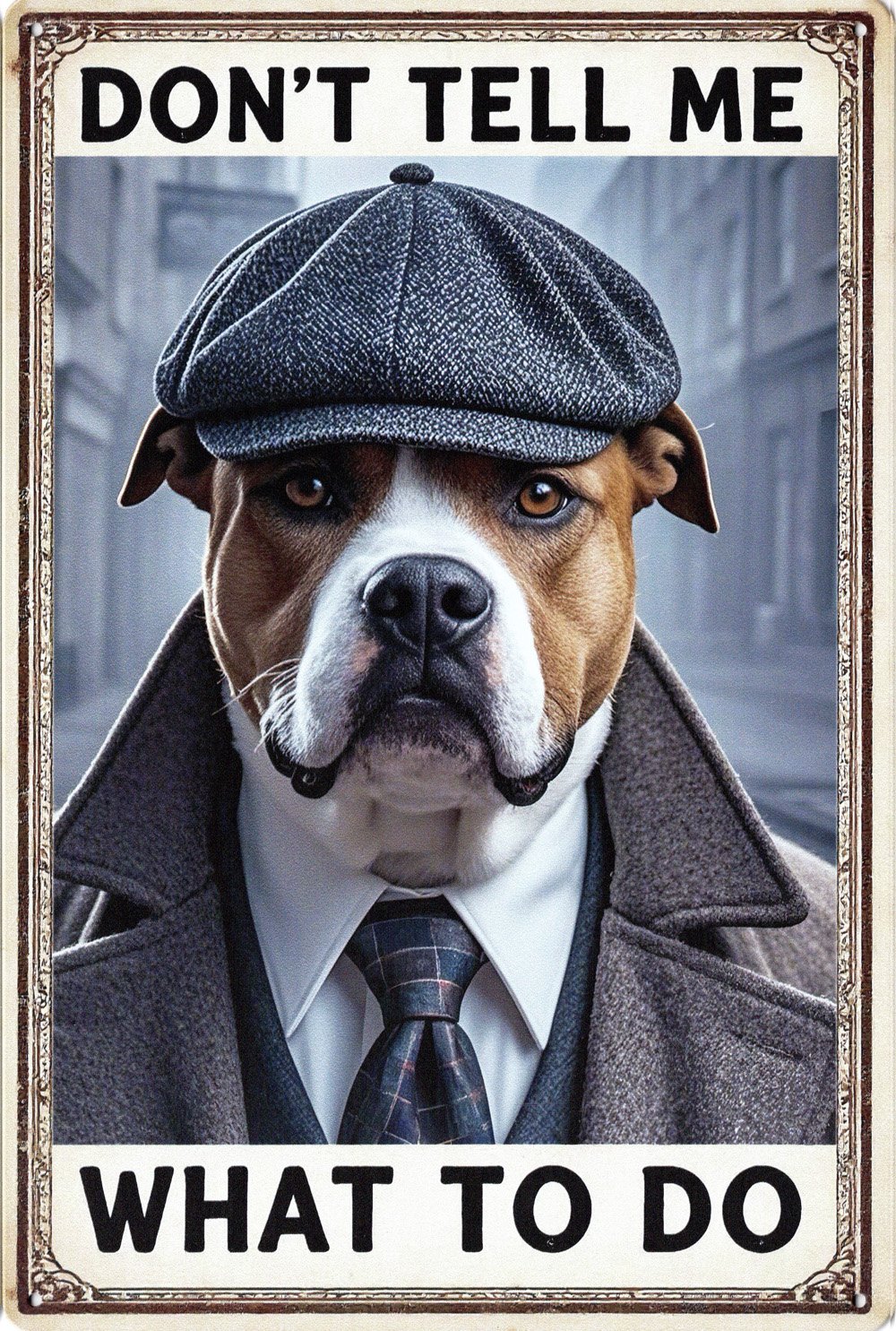 Animal Metal Sign Bulldog