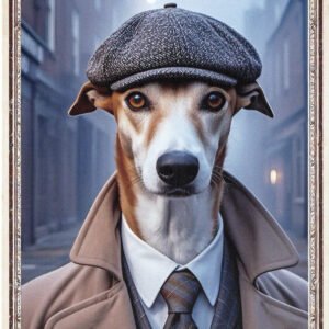 Animal Metal Sign Whippet